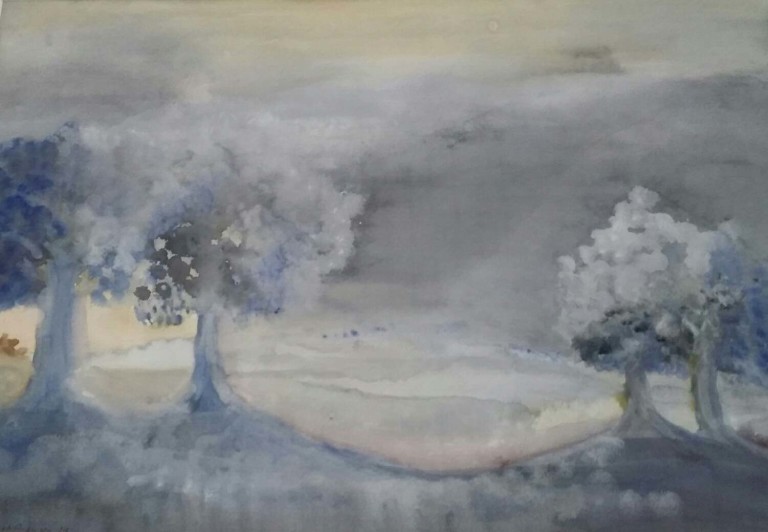 Nocturne, 63×84 cm, akvarell (I privat eie) SOLGT