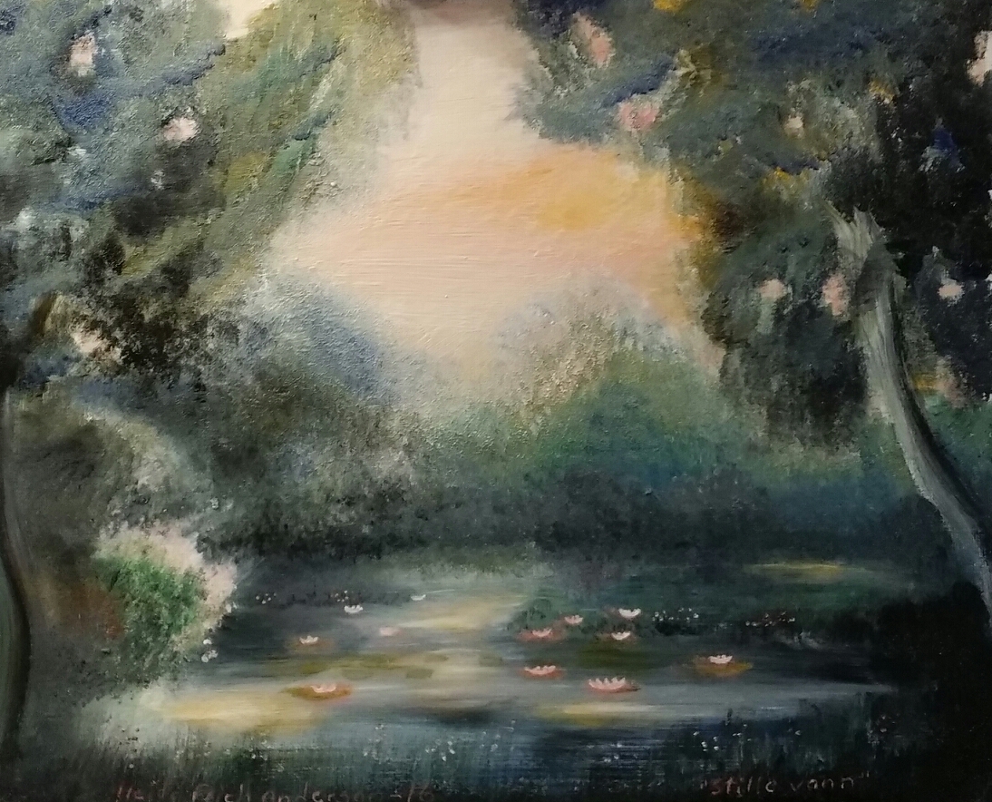 «Stille tjern» 40×50 cm Olje