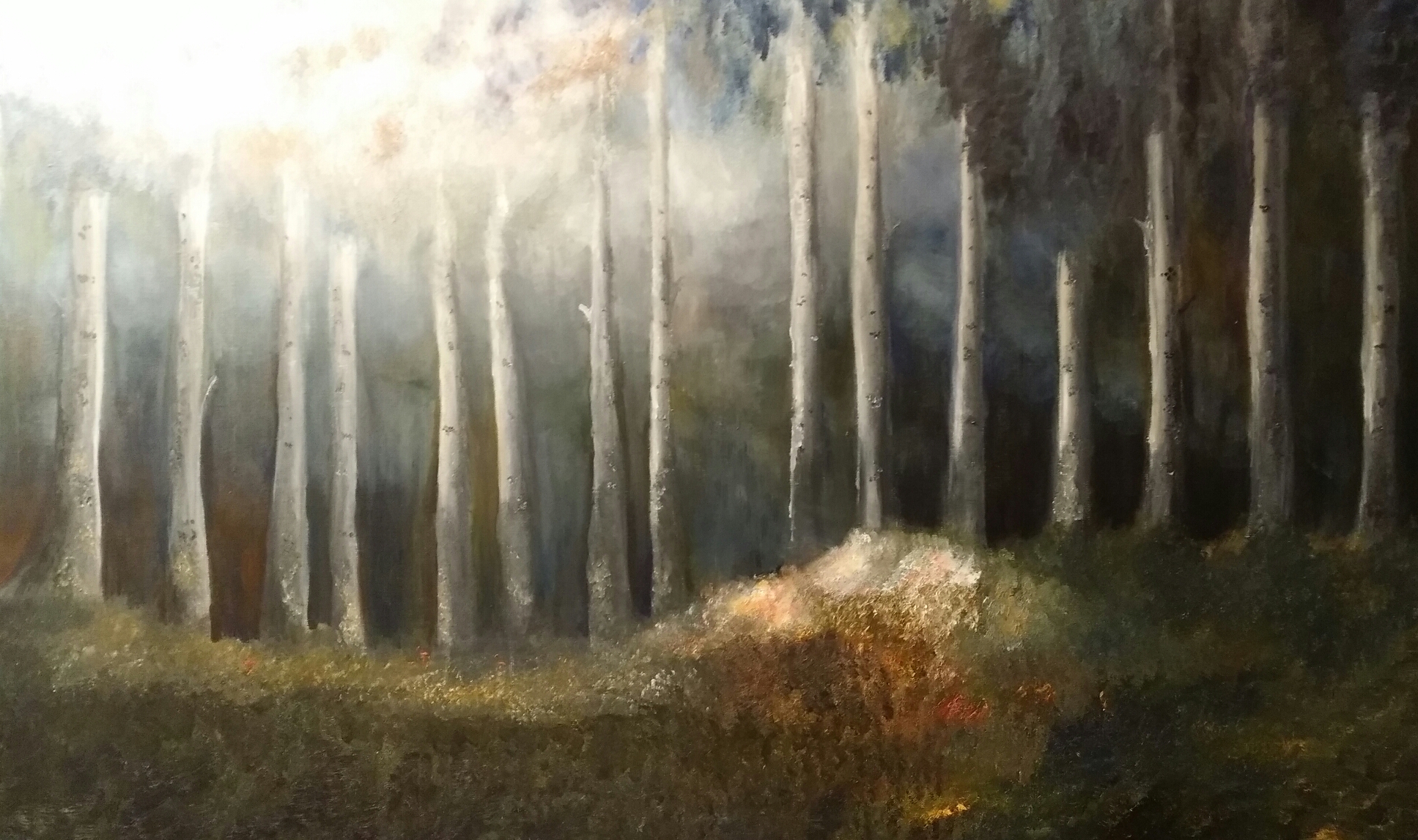 «Lys.Stillhet» 80×120 cm Olje